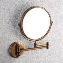 Espelho de banheiro de latão antigo aprovado pela CE com suporte de parede